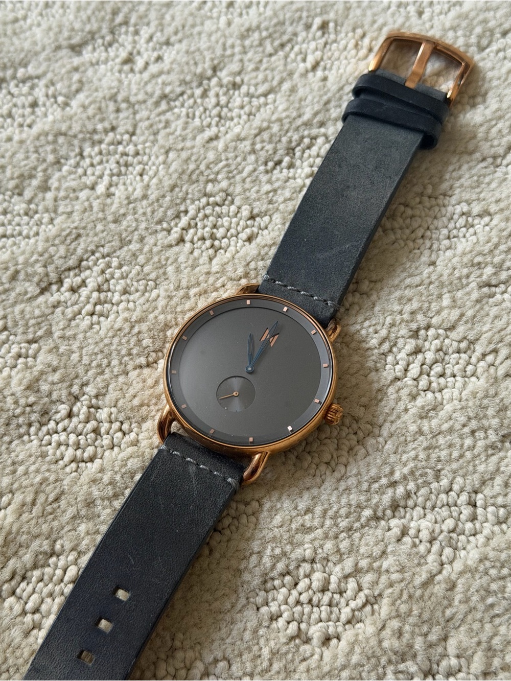 MVMT Rose Gold Case with Gray Dial and Strap